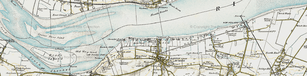Old map of Barton Waterside in 1903-1908