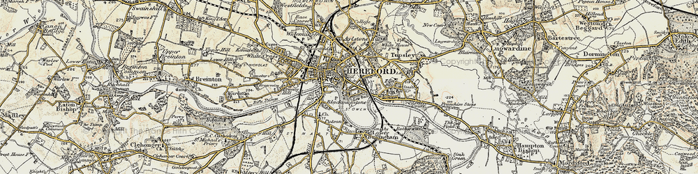 Old map of Bartonsham in 1899-1901