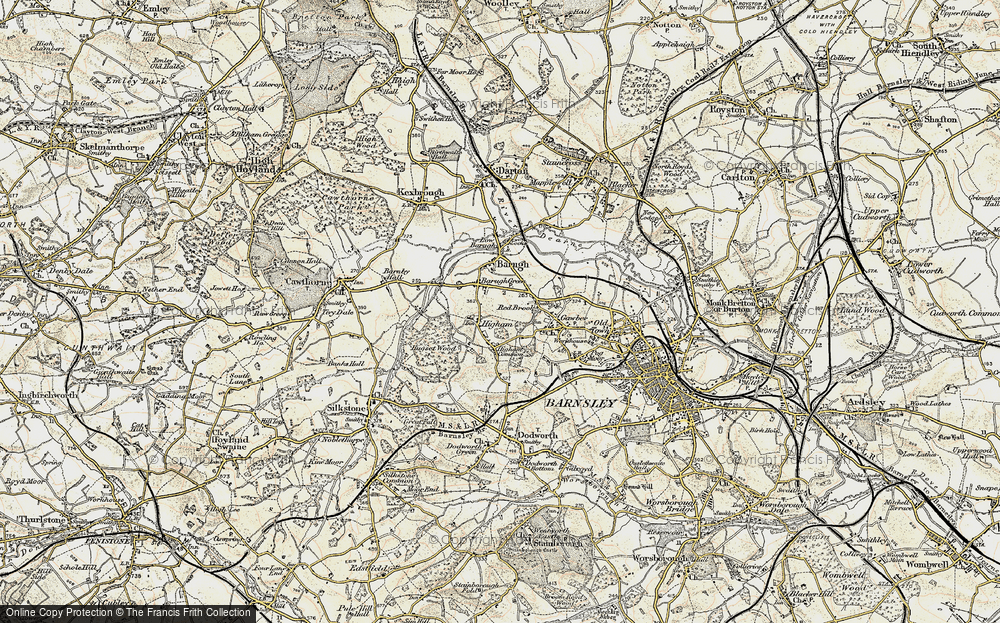 Old Map of Barugh Green, 1903 in 1903