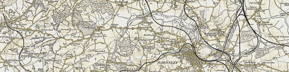 Old map of Barugh Green in 1903