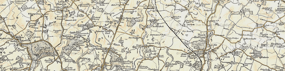 Old map of Barwick in 1898-1899