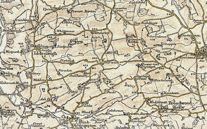 Old map of Bryony Hill in 1899-1900