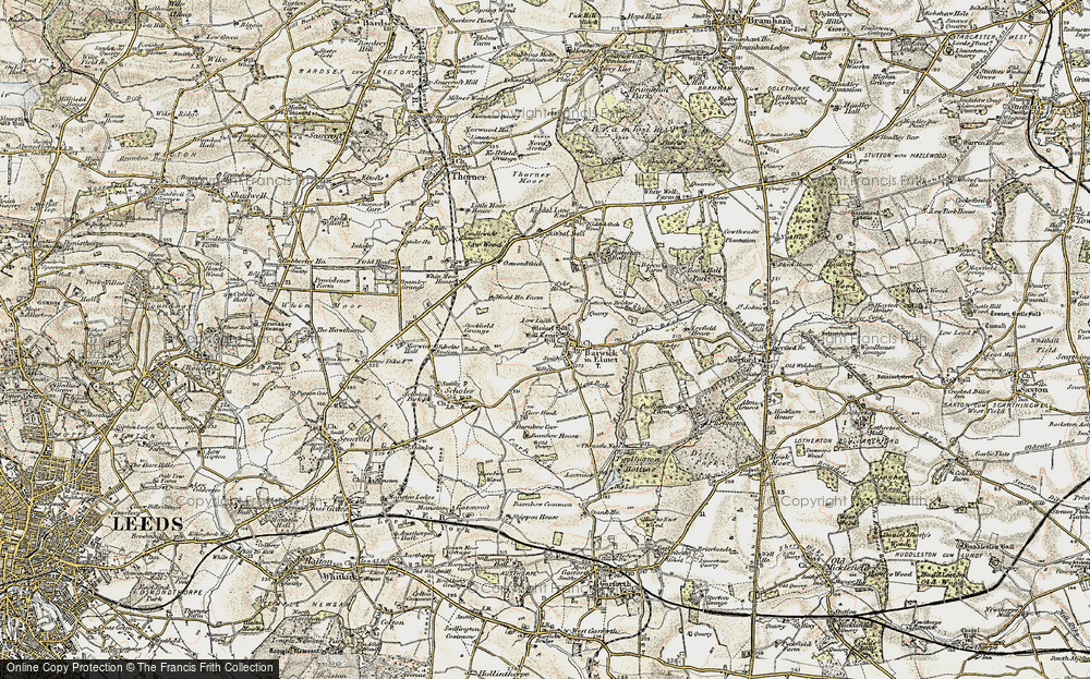 Old Map of Barwick in Elmet, 1903-1904 in 1903-1904