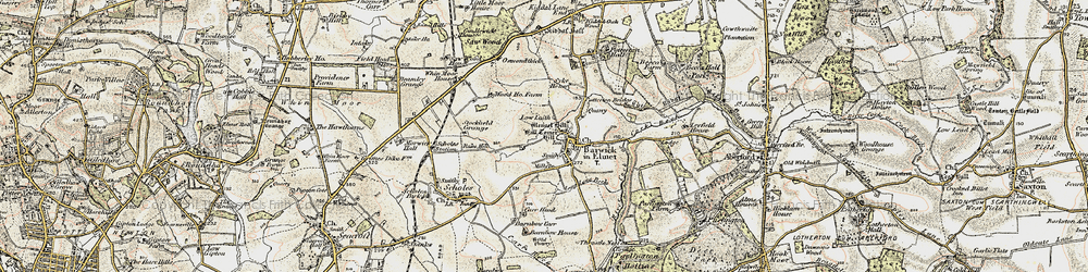 Old map of Barwick in Elmet in 1903-1904