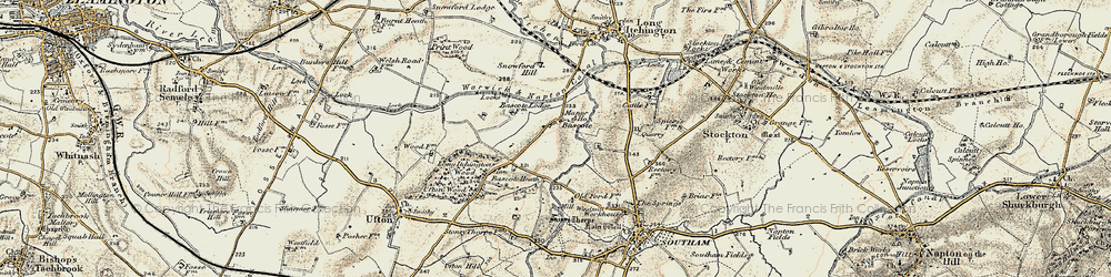 Old map of Bascote in 1898-1902
