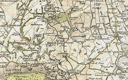 Old map of Bashall Eaves in 1903-1904