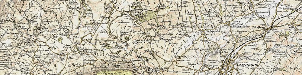 Old map of Burbles Hill in 1903-1904