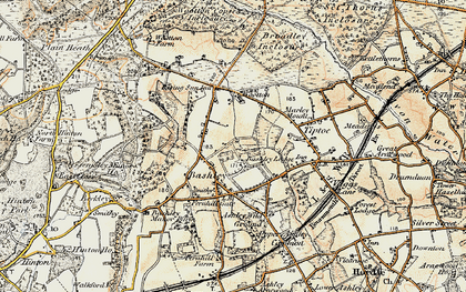 Old map of Bashley in 1897-1909