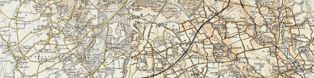 Old map of Bashley Park in 1897-1909