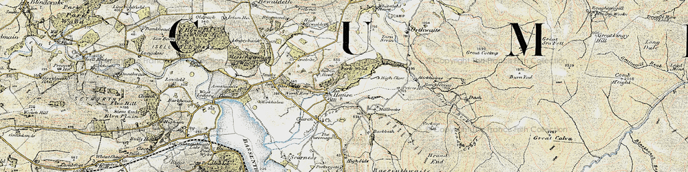 Old map of Bassenthwaite in 1901-1904