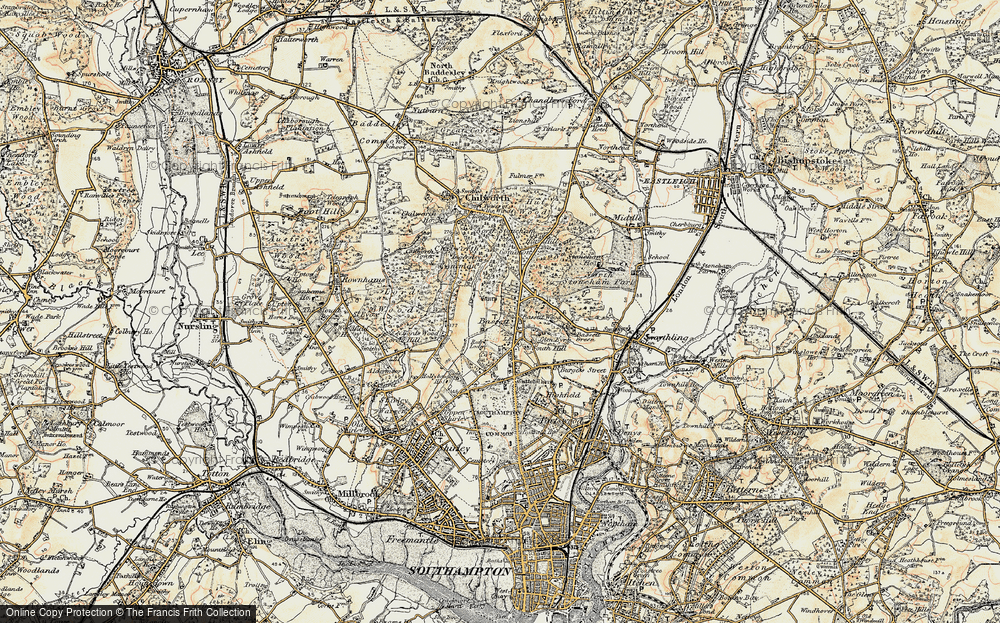 Old Map of Bassett, 1897-1909 in 1897-1909