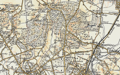 Old map of Bassett in 1897-1909