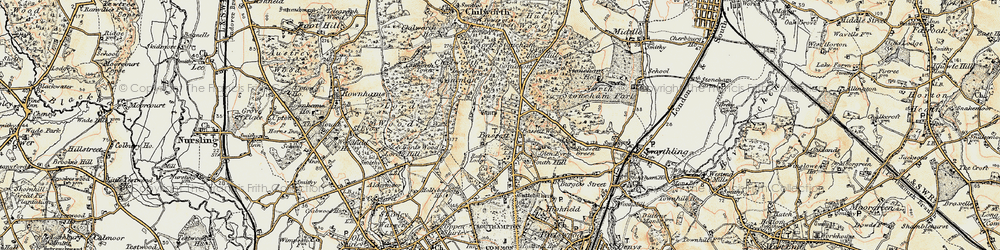 Old map of Bassett in 1897-1909