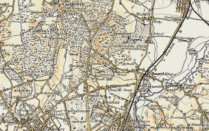 Old map of Bassett Green in 1897-1909