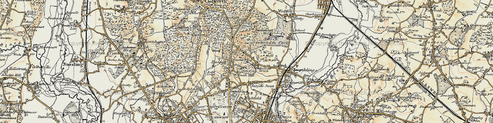 Old map of Bassett Green in 1897-1909