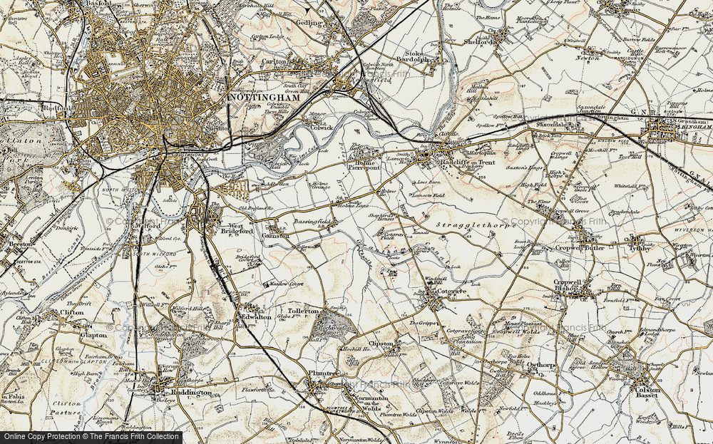 Old Map of Bassingfield, 1902-1903 in 1902-1903