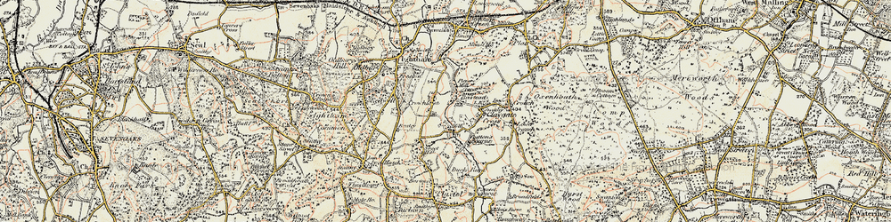 Old map of Basted in 1897-1898