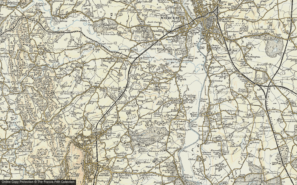 Old Map of Bastonford, 1899-1901 in 1899-1901