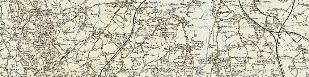Old map of Bastonford in 1899-1901