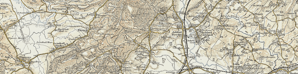 Old map of Batchcott in 1901-1902