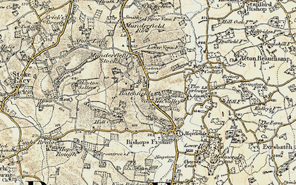 Old map of Batchfields in 1899-1901