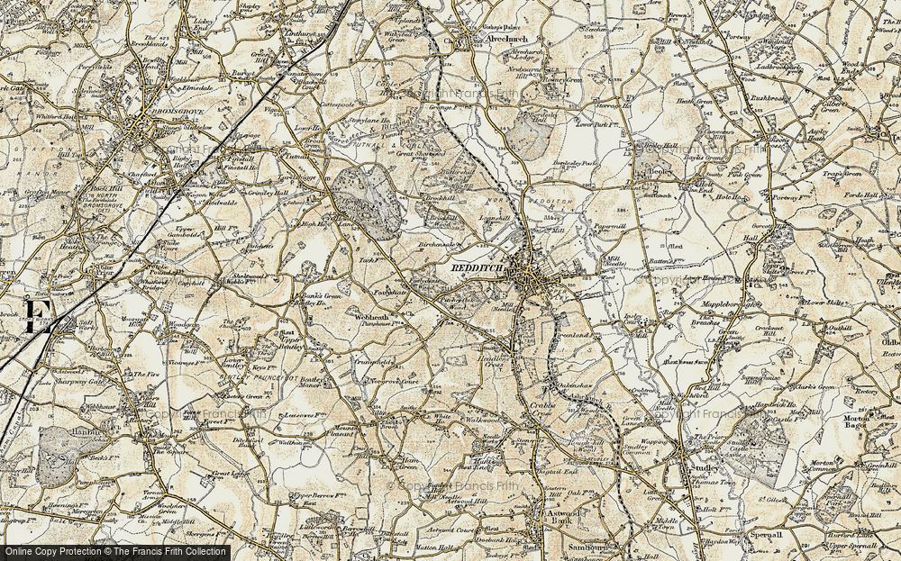 Old Map of Batchley, 1901-1902 in 1901-1902