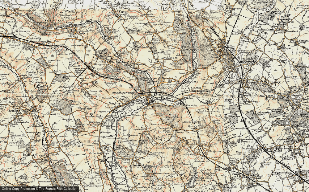 Old Map of Batchworth, 1897-1898 in 1897-1898