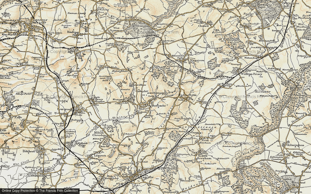Old Map of Batcombe, 1899 in 1899