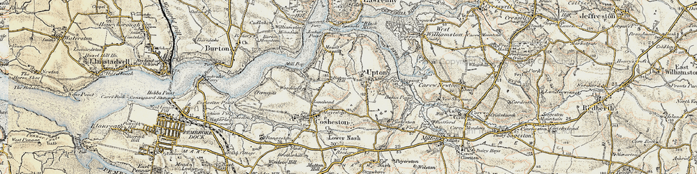 Old map of Bateman's Hill in 1901-1912