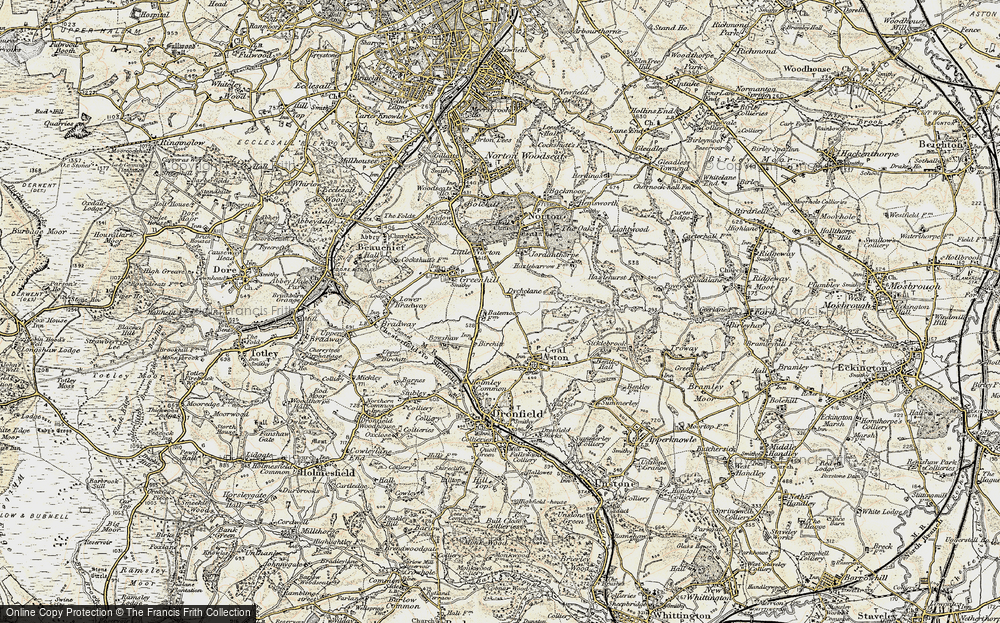 Old Map of Batemoor, 1902-1903 in 1902-1903