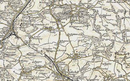 Old map of Batemoor in 1902-1903