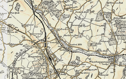 Old map of Batford in 1898-1899