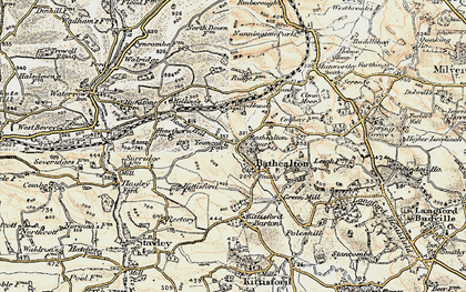 Old map of Bathealton Court in 1898-1900