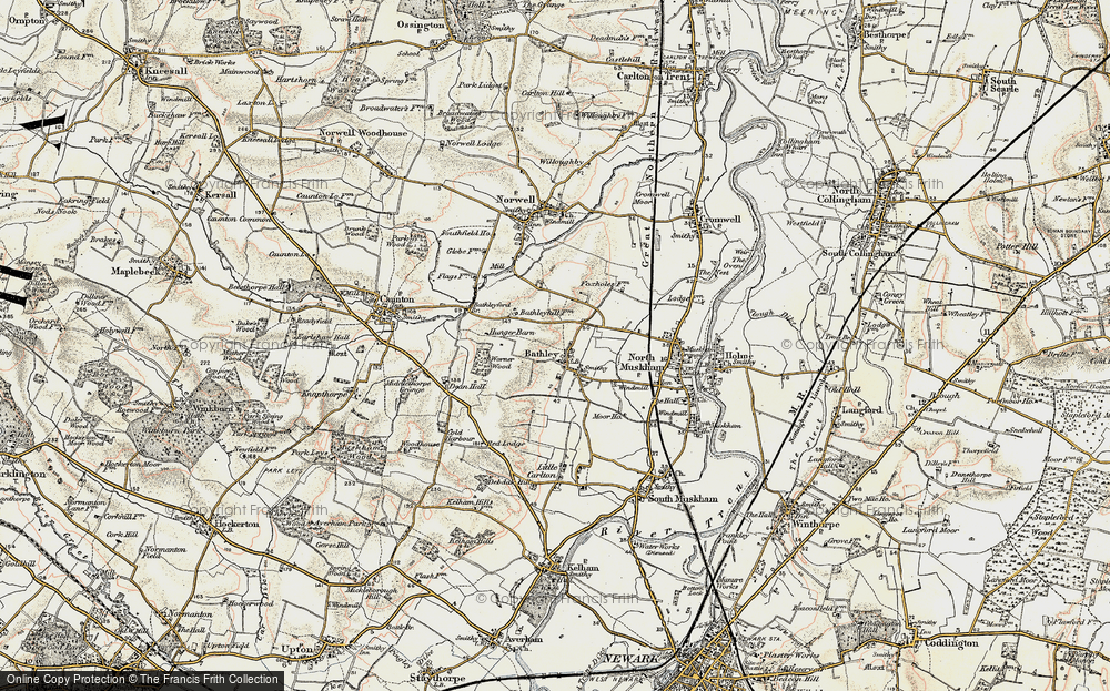 Old Map of Bathley, 1902-1903 in 1902-1903