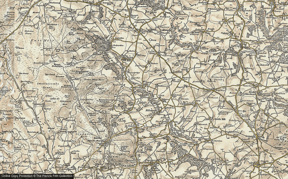 Old Map of Bathpool, 1900 in 1900