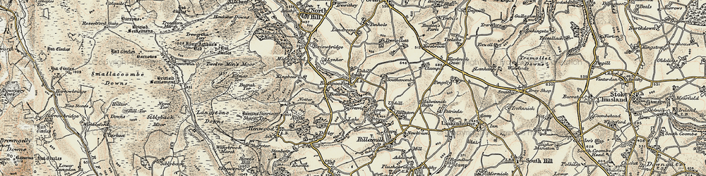 Old map of Bathpool in 1900