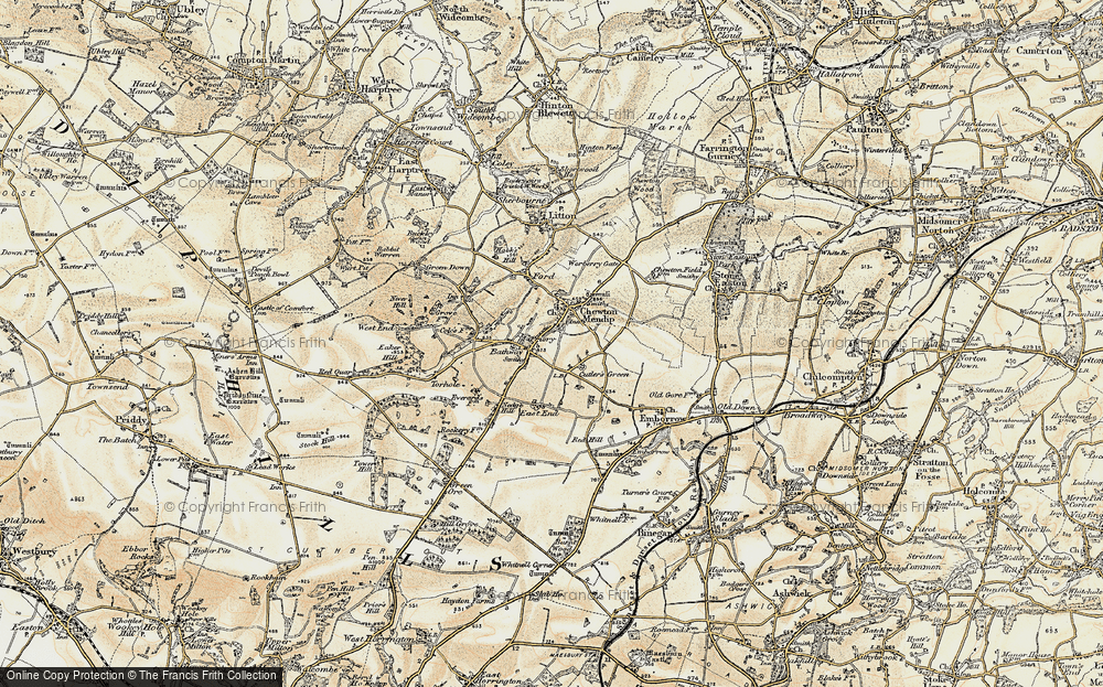 Old Map of Bathway, 1899 in 1899
