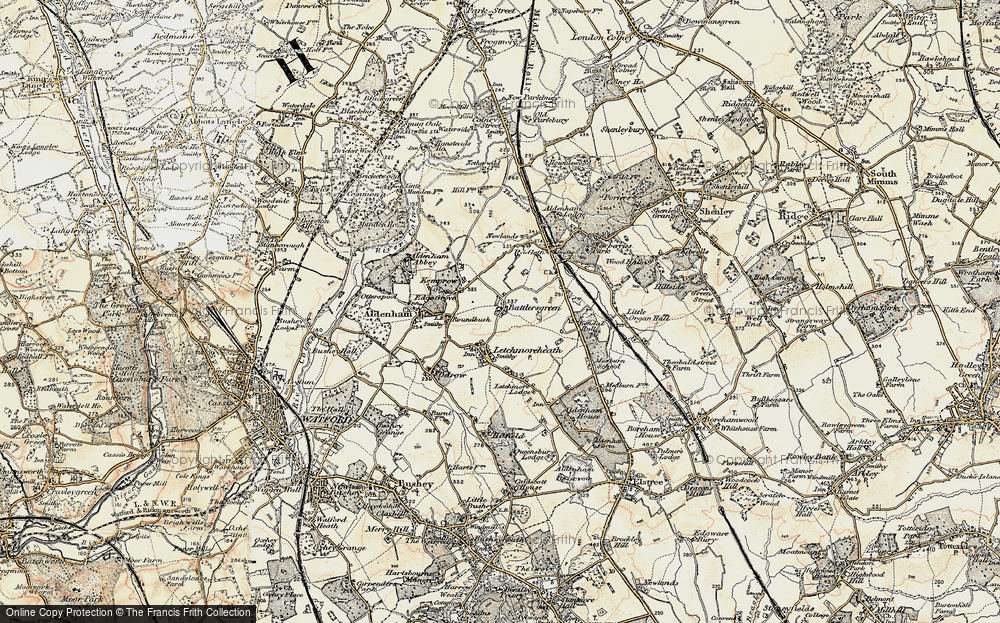 Old Map of Batlers Green, 1897-1898 in 1897-1898