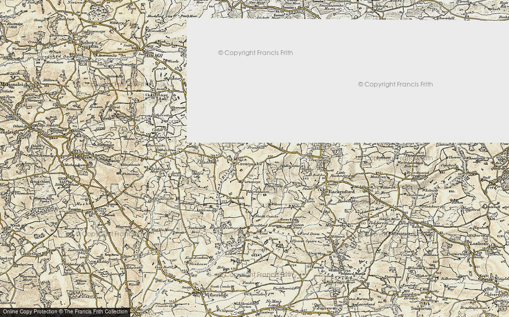 Old Map of Batsworthy, 1899-1900 in 1899-1900