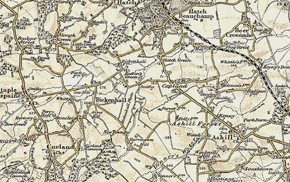 Old map of Barrington Hill in 1898-1900