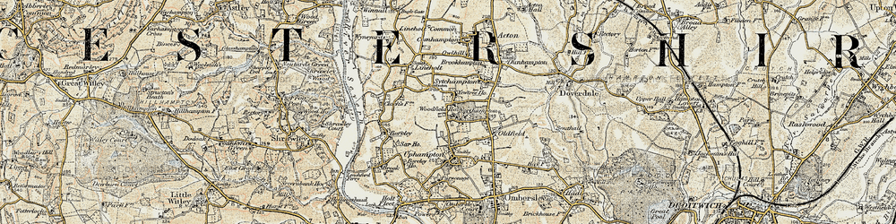 Old map of Battenton Green in 1899-1902