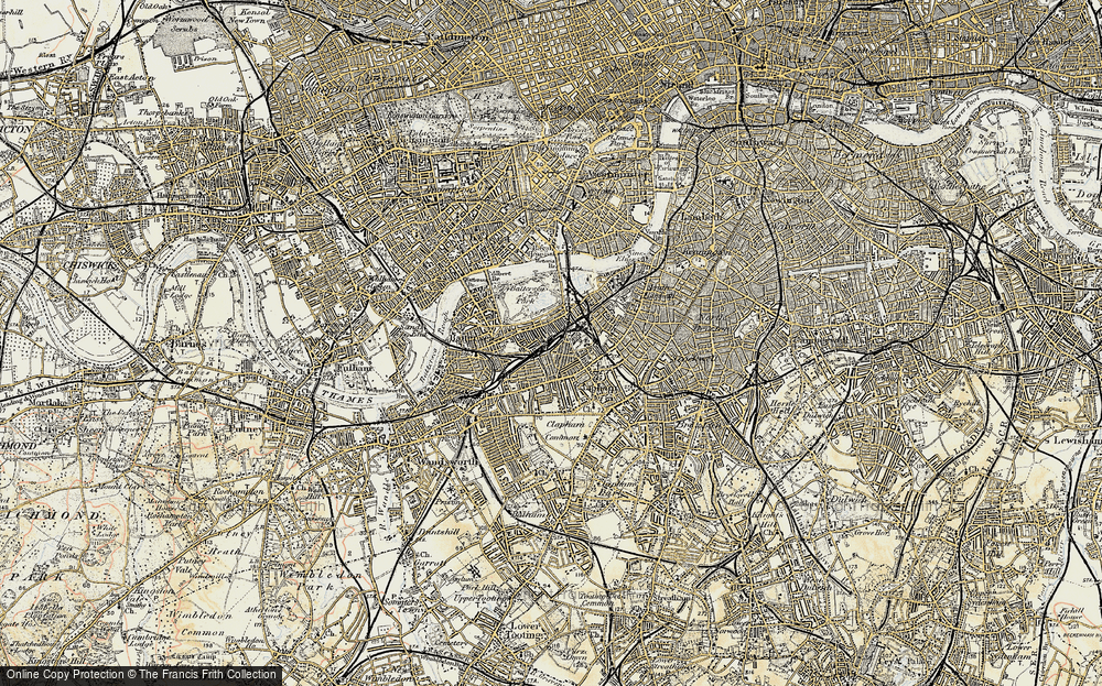 Old Map of Battersea, 1897-1909 in 1897-1909