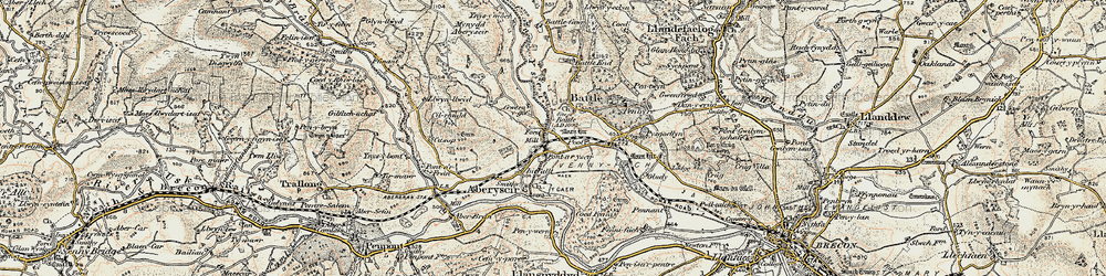 Old map of Battle End in 1900-1901