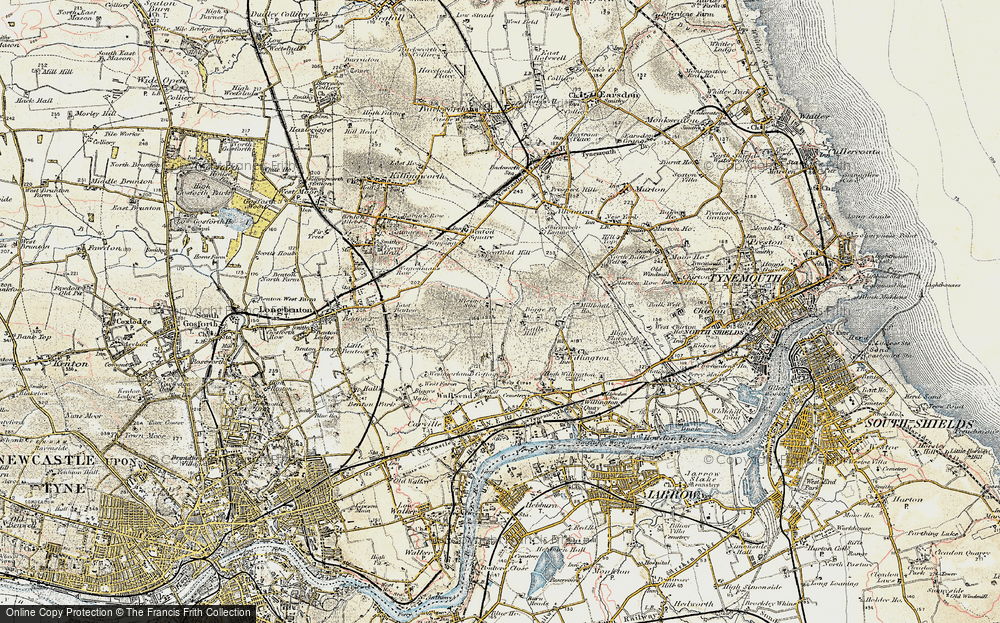 Old Map of Battle Hill, 1901-1903 in 1901-1903