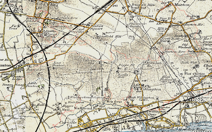 Old map of Battle Hill in 1901-1903