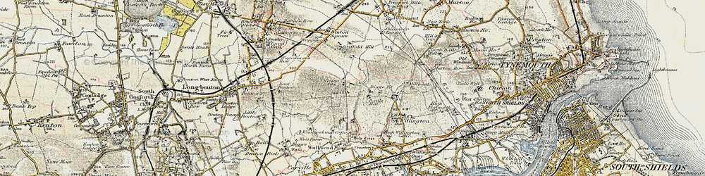 Old map of Battle Hill in 1901-1903