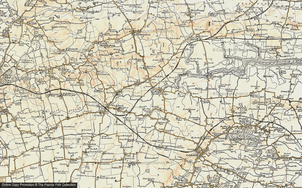 Old Map of Battlesbridge, 1898 in 1898