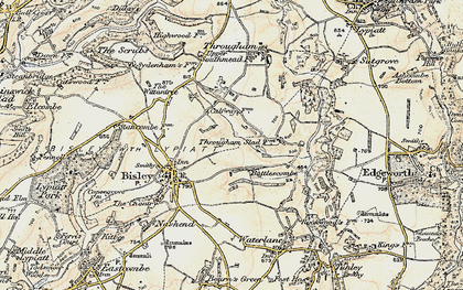 Old map of Battlescombe in 1898-1899