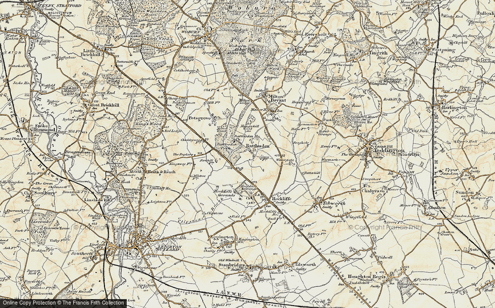 Old Map of Battlesden, 1898-1899 in 1898-1899