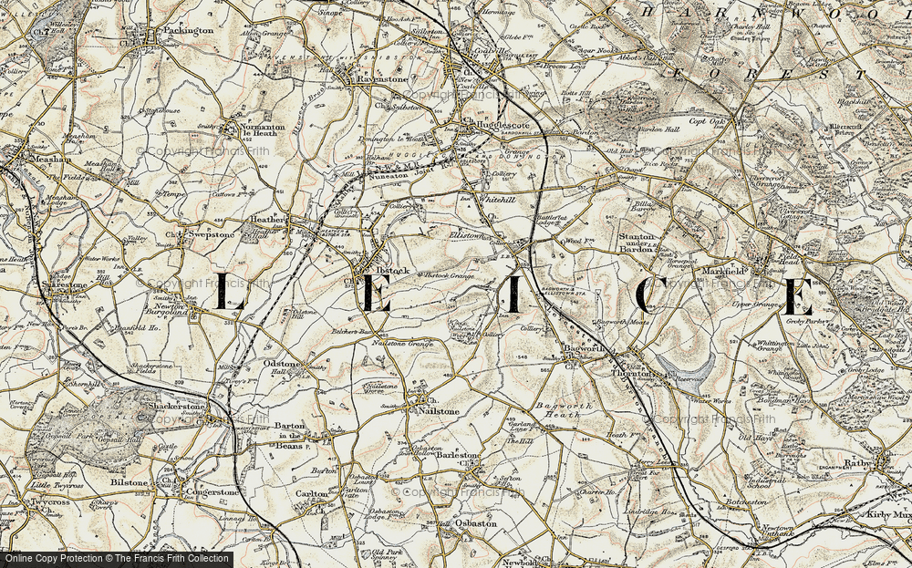 Old Map of Battram, 1902-1903 in 1902-1903